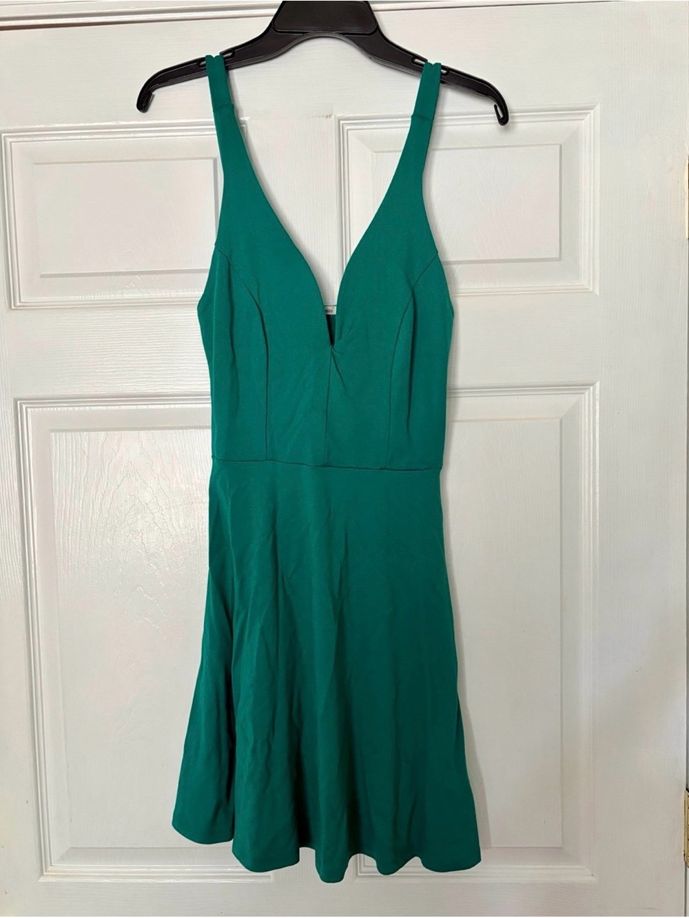 Charlotte Russe Green V-Neck Mini Dress